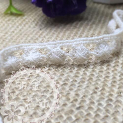 Free Shipping 60yards 10mm Width Pure Cotton Pom Pom Trim Ball Fringe Ribbon DIY Sewing Accessories Lace Material