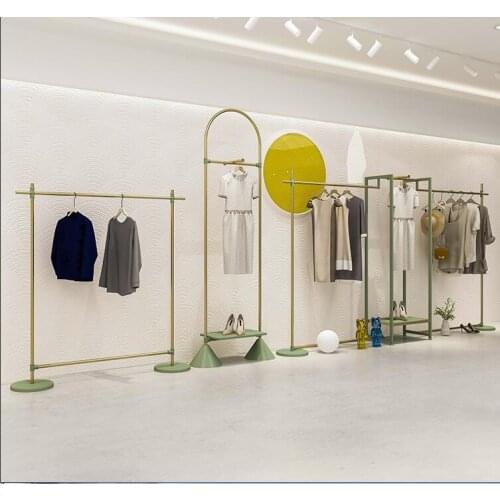 Clothing store display rack, shoe bag rack, floor-to-floor combined iron shelf, shelf, shelf, display container shelf