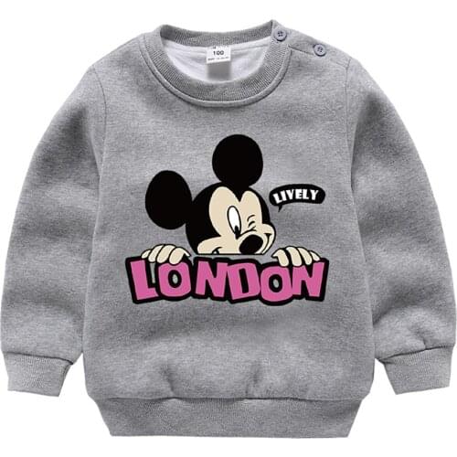 Childrens Hoodies Sweatshirts kids clothes Cartoon Minnie Mickey Boys Hoodie Clothing Cotton Pullover Tops for Boys 1-6 Years