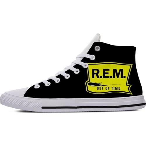 R.E.M Heavy Metal Band Icon Mens Womens Designer Leisure Sneakers Men Casual Canvas Shoes Off White