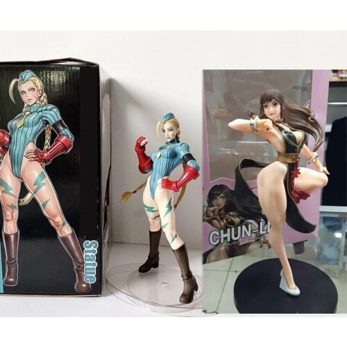Sexy Girl Game Kotobukiya Chun Li Cammy Action Figure Toy Doll Anime Cartoon Collection Model 23cm