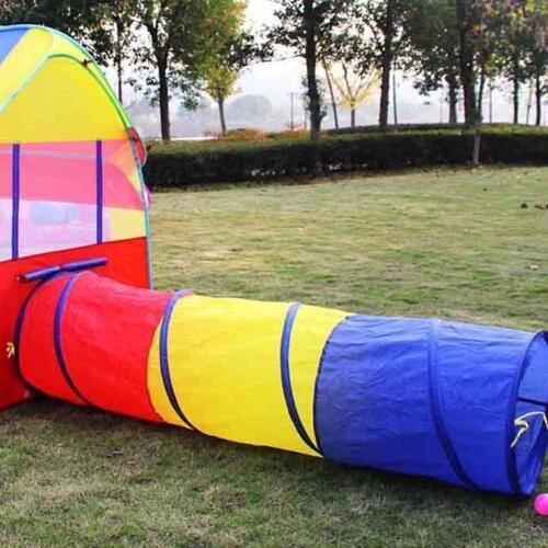 Play Tunnel Toy Tent Baby Kids up Discovery Tube Playtent Crawling Tunnel Tent Three-color Channel