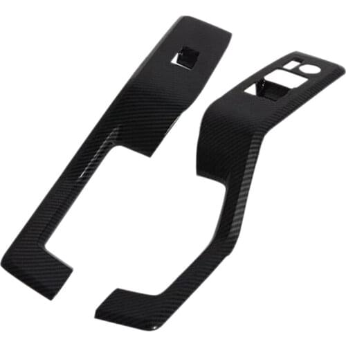 2PC ABS Car Interior Door Window Lift Gl Switch Buttons Cover Molding Car Styling for TOYOTA Hiace 2019 Left