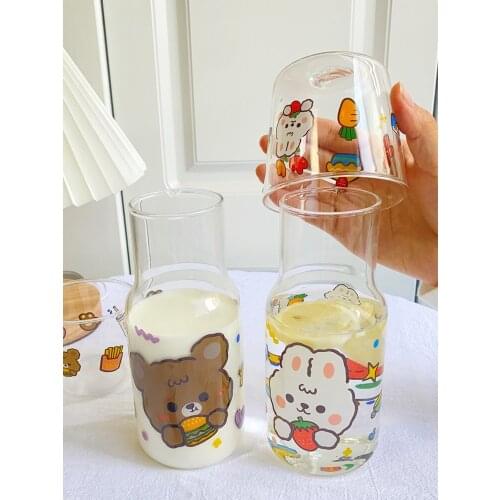 Japanese-Style Creative Ins Glass Good-looking One Person Drinking Cup Household Minimalist Internet Celebrity Juice Milk Glass
