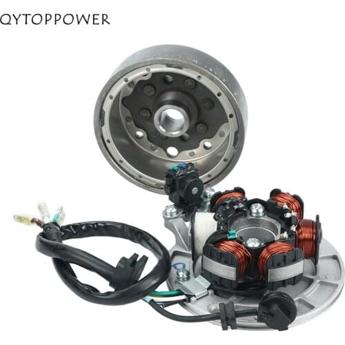 LF140 Engine Ignition Magneto Stator Magneto Flywheel kit For Lifan 140 140cc 1P55FMJ Horizontal Kick Starter Engines Dirt Pi