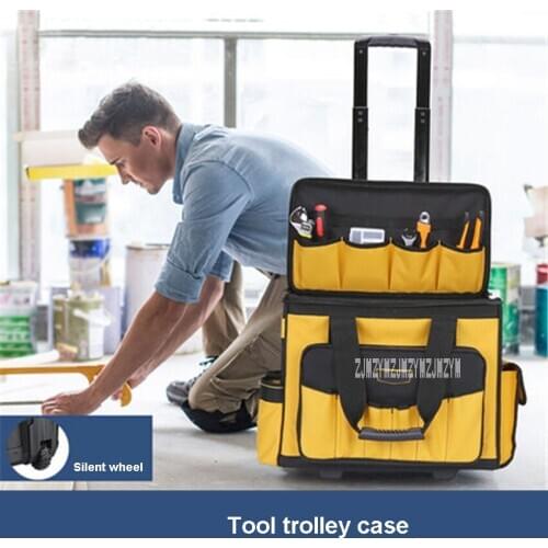 Trolley Wheel Toolbox Multifunction Roller Type Tool Trolley Case Large Capacity Thickening Wear-resistant Trolley Bag
