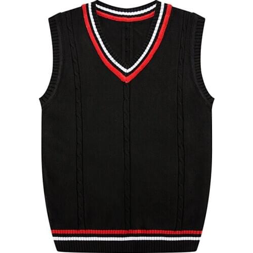 Fall/winter New Style V-Neck Mens Sweater Knit Sweater Without Hood Sleeveless Waistcoat Sports Vest