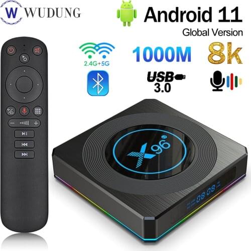 X96 X4 Amlogic S905X4 Smart TV Box Android 11 4G 64G RGB Light 2.4&5G Dual Wifi Youtube AV1 Media Player 1000M 8K Set Top Box