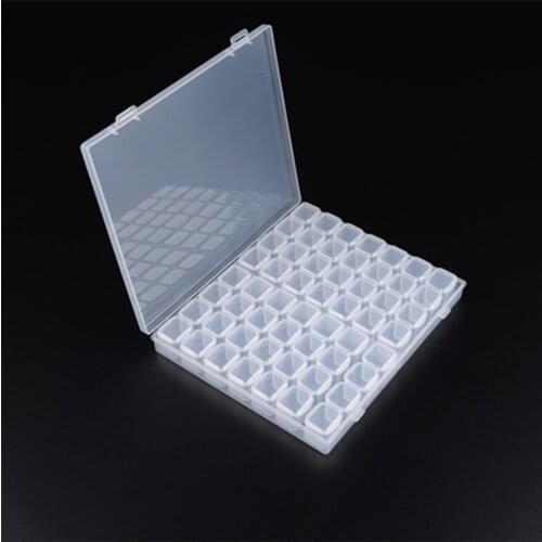 Nail Jewelry Transparent Storage Tool Box 56 Grid Independent Lattice Small Jewelry Storage Box Classification Small Objects