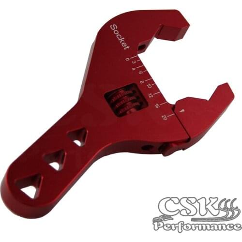 Adjustable AN Fitting Wrench 3-20AN & 3-10AN Red Anodized Short Tools Spanner