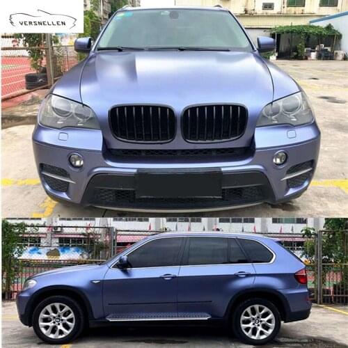 Auto PVC 1.52x18M Satin Metal Dark Blue Self-adhesive Packaging stickersCar Glossy Air Bubble Free Car Wrapping Film Vinyl