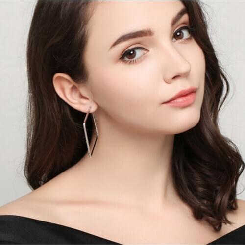 BLIJERY Punk Fashion Geometric Big Hoop Earrings For Women Basketball Brincos Square Shape Statement Earrings Party Jewelry Gift