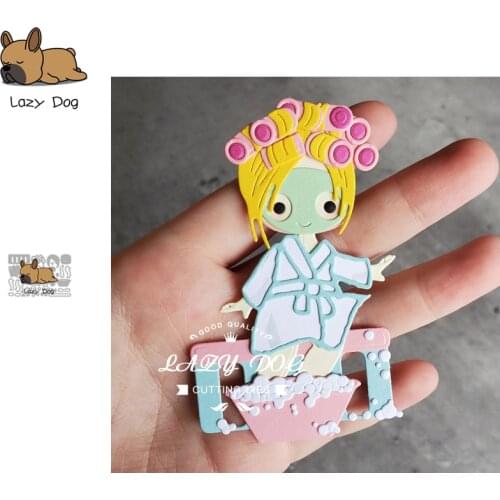 SPA Lady Foot Bath Metal Cutting Dies Scrapbooking Stencil DIY Mold Knife Craft Embossing Die Cuts Card Making New Dies For 2020