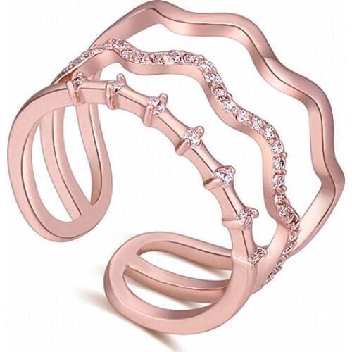 TRACYSWING Real Austrian Crystals Brand AAA Zirconia Micro Inlays Fashion Ring for women New Geometric Th-121424