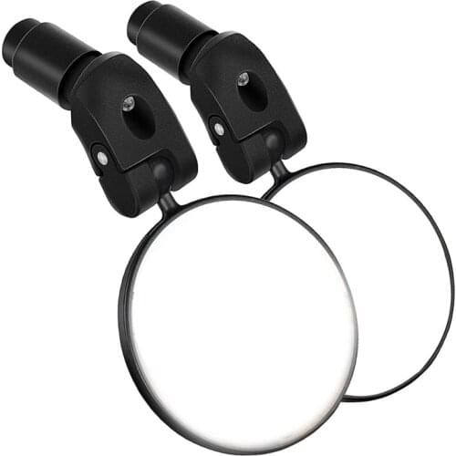 2Pcs Bike Mirror,Bicycle Mirrors Handlebar Rearview Mirror,360° Rotating Adjustable HD Safety Convex Mirror Wide View