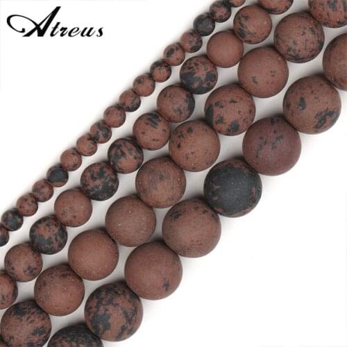 The Golden Swan 4-12mm Matte Fashion Atreus New Natural Stone Round Beads For Jewelry Making Suitable For Men Or Women