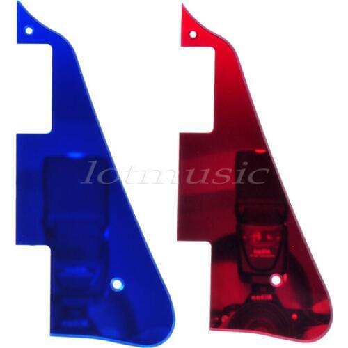 2Pcs Mirror Guitar Pickguard For Electric Guitar Replacement Blue and Red