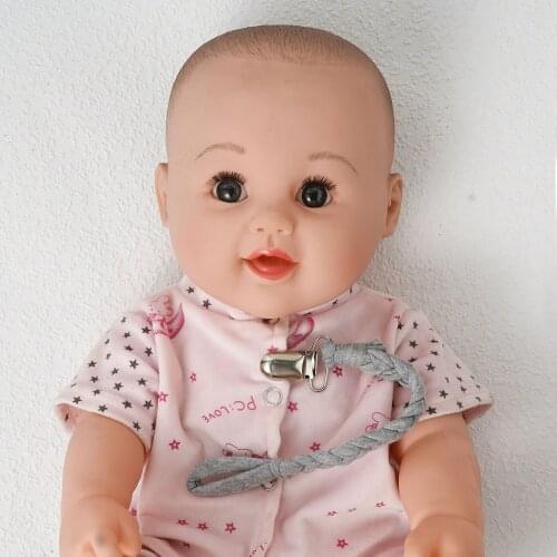 4 Baby Pacifier Clips Infants Bib Holder Clamps Cotton Chains Hemp Rope Retainer Anti Lost Clothing Fixed Tape with Metal Clips