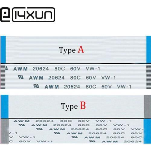 5pcs/lot FFC/FPC Flat Flex Extension Cable 10Pin 20Pin 30Pin 40Pin 50Pin 60Pin A/B 0.5mm Pitch AWM VW-1 20624 60V Length 80mm