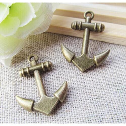 50pcs Antique Silver tone/Antique Bronze/Golden Anchor Connector Pendant Charm/Finding,for Bracelet,DIY Jewelry Accessory