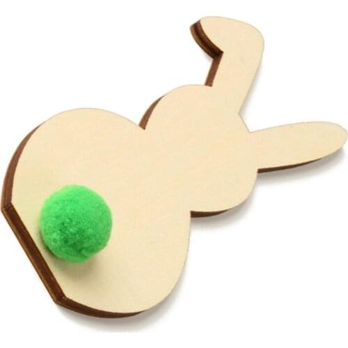 7pcs Wooden Rabbit Bunny Desktop Ornaments Happy Easter Decoration DIY Creative Baby Shower Favors Gifts