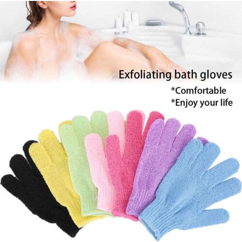 7pcs Bath Glove Shower Body Deep Cleaning Exfoliating Skin Spa Massage Scrub Glove Bath Bomb Shower Cleaning Glove