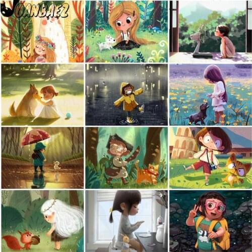 Cartoon Character Diamond Painting Anime Landscape Cross Stitch Embroidery Mosaic Kit Hand Inlaid Craft Gift Design Home Decor