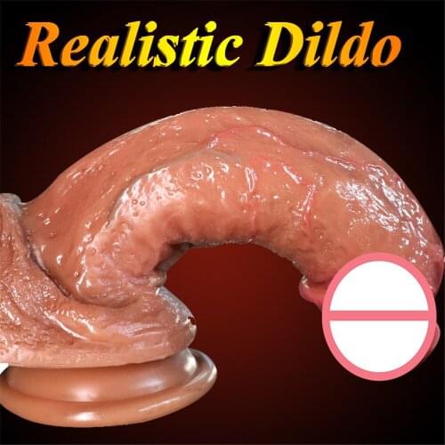 Sex Big Dildo Silicone Elastic Realistic Sex Toy Dildo G Spot Masturbator Lesbian Orgasm Erotic Toys
