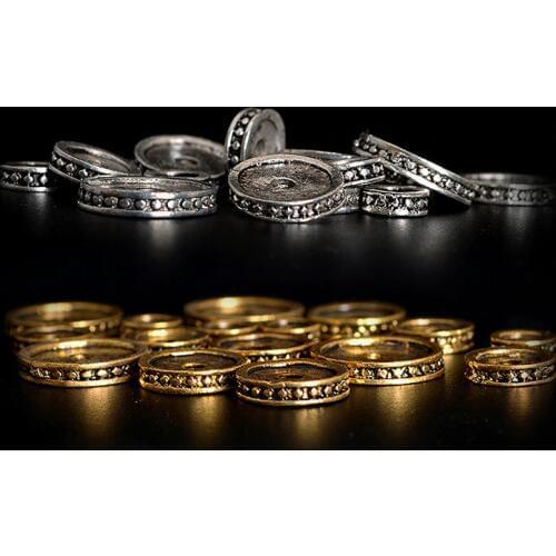 50pcs/lot Metal Flat Gold Silver Color Beads 6 8 10 12 mm Metal Washer Spacer Beads Rondelle For Diy Jewelry Making