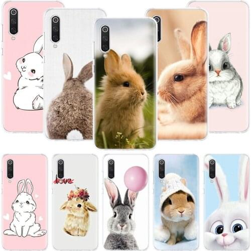 Cute White Baby Rabbits Phone Case For Xiaomi Redmi Note 10 9 8 Pro 9S 8 8T 7 6 5 6A 7A 8A 9A 9C 4X S2 K20 K30 Art Cover Coque
