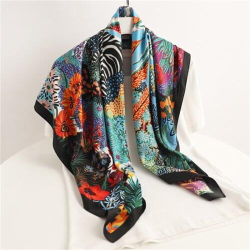 Design Headband Print Shawl Neckerchief Twill Summer Square Scarf For Women Headscarf Hair Wrap Female Foulard Hijab Bandana
