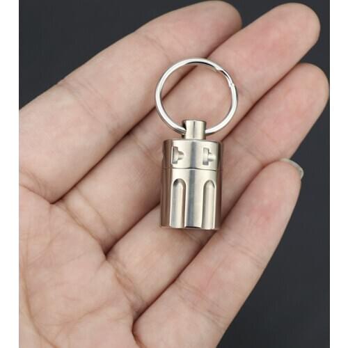 EDC Creative Mini Portable Waterproof Storage Box Sealed Moisture-proof Small Pill Box Titanium Alloy Dustproof Storage Box