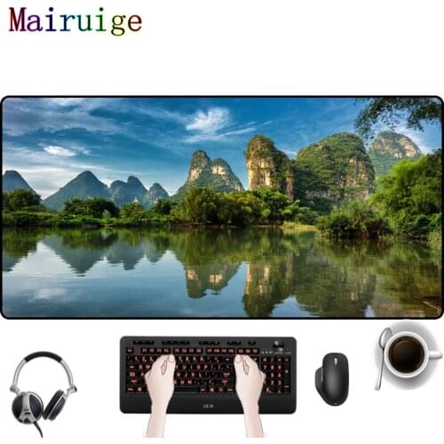 China Guilin 80x40Large Mouse Pad Gaming Accessories XXL PC Laptop Gamer Mousepad Anime Antislip Mat Keyboard Desk Mat Carpet