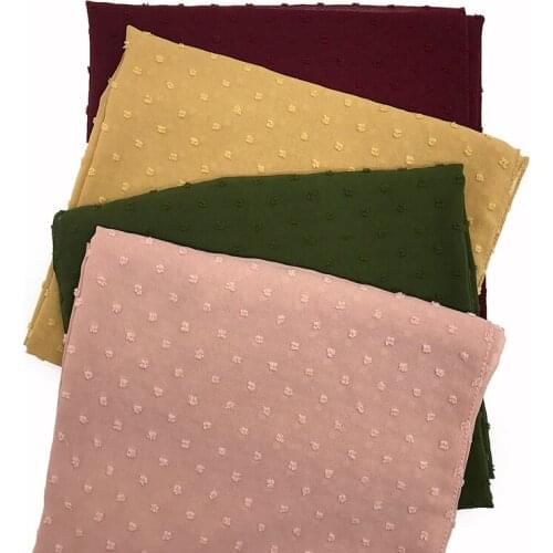 10pcs/lot Muslim Hijab Ladys Fashion Wrap Chiffon Fuzzy Ball Scarf Long Scarf High Quality Plain Solid Scarves Women Shawls