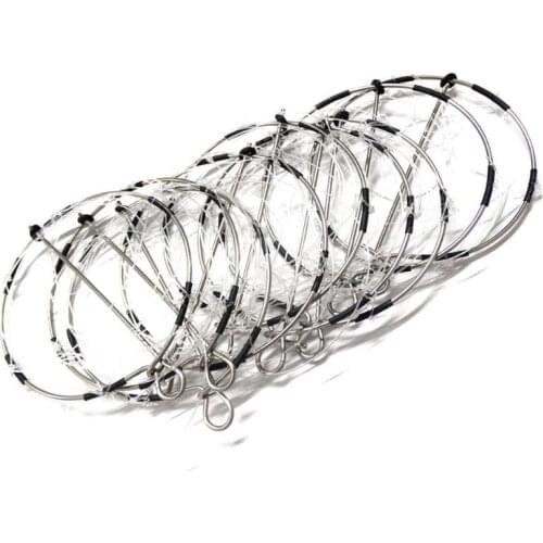 10pcs 6-Ring Portable Fishing Shrimp Crab Cast Trap Catch Crabs Tool Set Fishing Tackle Iron Wire Durable Crab Rule Tools