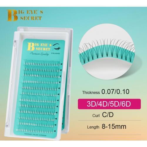 Big eyes secret Premium 3D 4D 5D 6D Pre Made Russian Volume Fans eyelash extension Premade Lashes extension