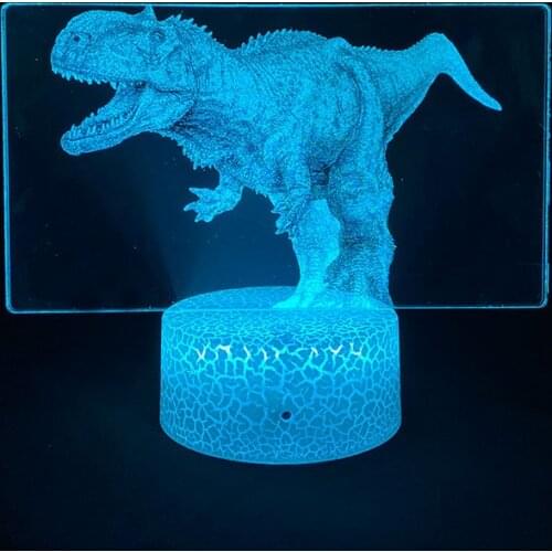 Dinosaur Tyrannosaurus Rex 3D Night Light Picture Lava Lamp Led USB Battery RGB Neon Gift Bedroom Table Desk Decoration For Home