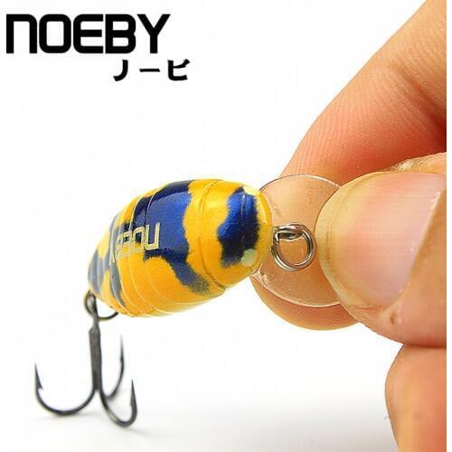 NOEBY Artificial Insect Bait 28mm/2g 0-0.3m Floating Fishing Lure VMC Treble Hooks Leurre Dur Peche Isca Artificial Pesca Souple