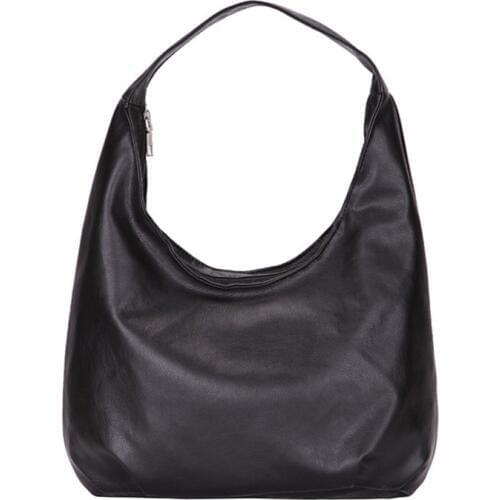 New Fashion European Shoulder Women Bag Hand Bag Personality Wild Fashion Black Leather Dumpling shape Handbag PU