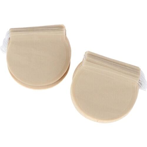 100Pcs 6cm/7cm Round Tea Bags Empty Filter Paper Teabags With String For Herb Tea Hot