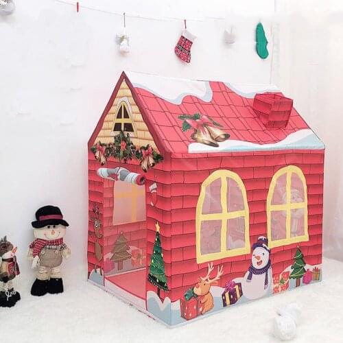 Kids Play Castle Tent Foldable Christmas Tent Boys Girls Toys Kids Tent Indoor & Outdoor Playhouse Funny Toys Children Xmas Gift