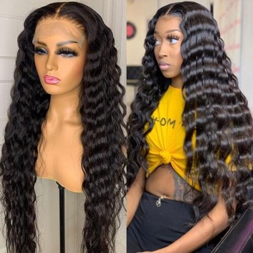 13x4 Lace Frontal Human Hair Wigs 30 Inch Loose Deep Wave Wig Preplucked Hairline Wig For Women Lace Closure Wig Fast Delivery