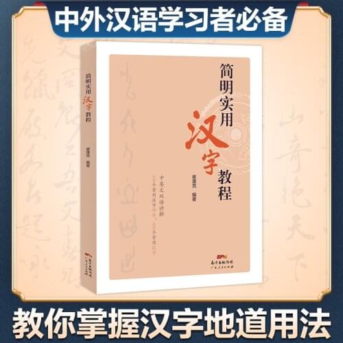 Concise Practical Chinese Character Tutorial Bilingual English Explanation learn Chinese Books For Foreigners