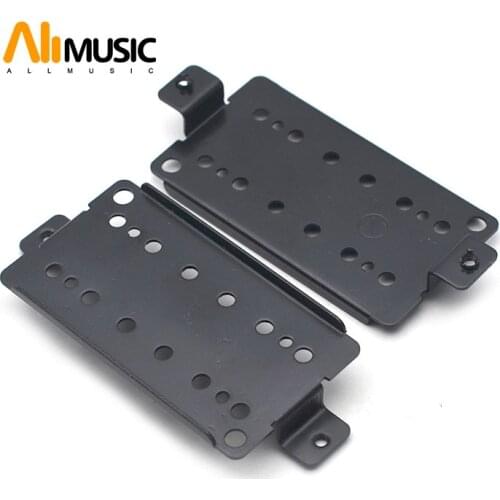 2pcs Durable Brass-Black Plated Humbucker Guitar Pickup Base Plate Neck Bridge Pickup Baseplate for Guitar Parts