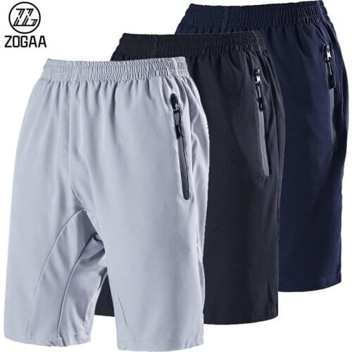 ZOGAA Summer Mens Casual Shorts Pants Loose Cotton Movement Dry Quickly Fitness Shorts