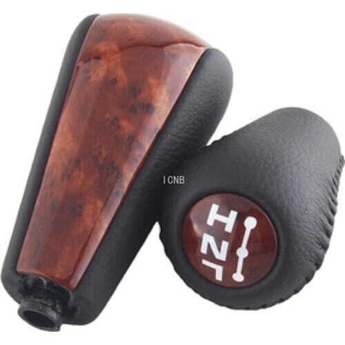 For Toyota Prado 120 2003 2004 2005 2006 2007 2008 2009 Car Shift Head Replacement Leather Mahogany Accessories