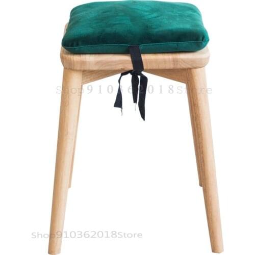 Dressing Stool Solid Wood Square Stool Living Room Dining Stool Fashion Creative Dining Table Stool Nordic Household Net Red Ins
