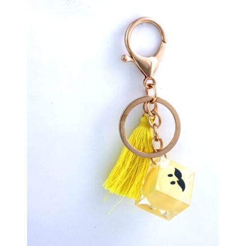 Vestone New fresh and Cute cartoon beard Keychain Jewelry Solidified Resin Handbag Pendant Accessories Jewelry Gift