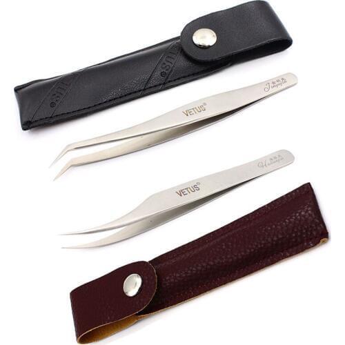 High Precision Eyelash Tweezer Professional for 3D/6D Volume Eyelash Extension Dolphin Design Eyebrow Lash Makeup Tweezer