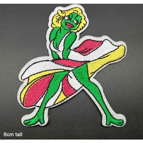 Green Animal Patch for Clothing Iron on Embroidered Sew Applique Patch